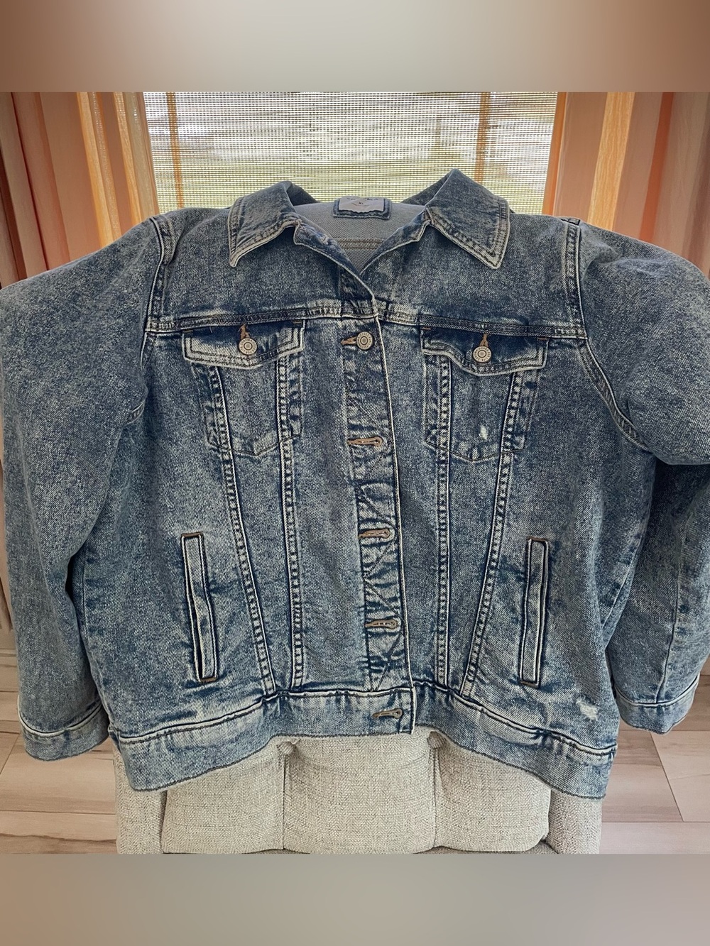 Women’s XL Sonoma Acid Wash Jean Jacket - Blue